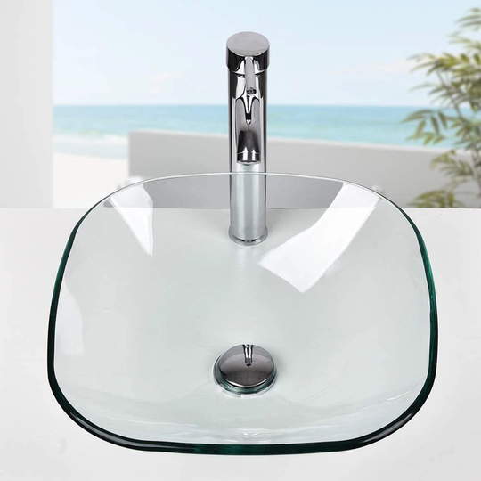 Girdler Toughened Vessel Glass Countertop Basin