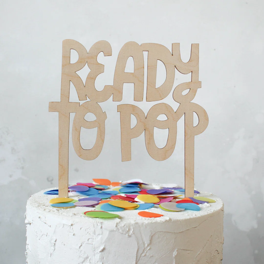 Prescott Wooden Cake Topper, Baby Shower