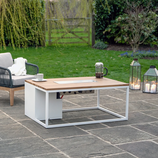 Himanshu 47Cm H x 120Cm W Aluminum Propane Outdoor Fire Pit Table