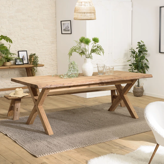 Brayfield Rectangular 220Cm L x 100Cm W Restaurant Table Dining Table