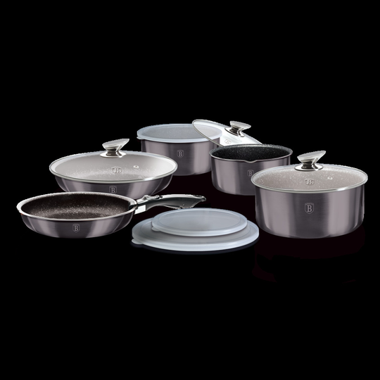 (Carbon Pro) Berlinger Haus 12Pc Cookware Set Pots Pans Lids