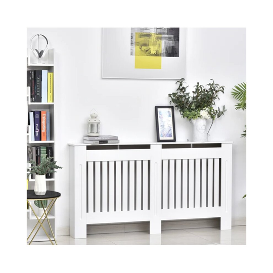 Home Large MDF Wood Radiator Cover Grill Cabinet Matte White