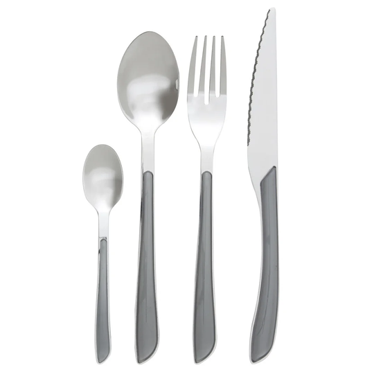 ZUMA 24PC S/S MULTI PASTEL COLOURED CUTLERY SET