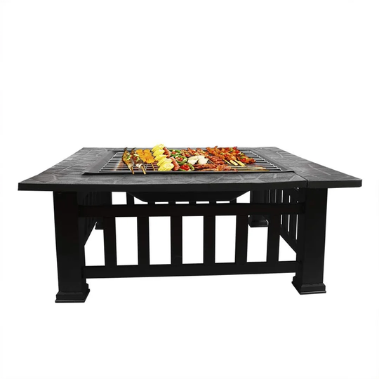 Mcgriff 36.5Cm H x 81Cm W Steel Wood Burning Outdoor Fire Pit with Lid