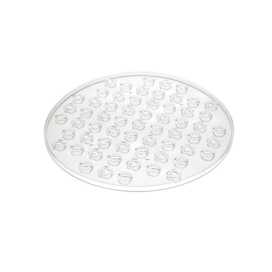 Wenko 2005575100 31 cm Round Plastic Sink Mat, Transparent Crystal