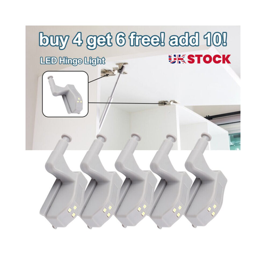 10X LED Smart Sensor Light Kitchen Cabinet Closet Cupboard Wardrobe Hinge.Lights