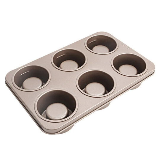 6 Cup Non-Stick Silicone Coated Muffin Tin