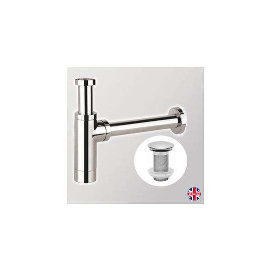Basin/Sink Bottle Trap & Unslotted Full Cover Clicker Basin Waste