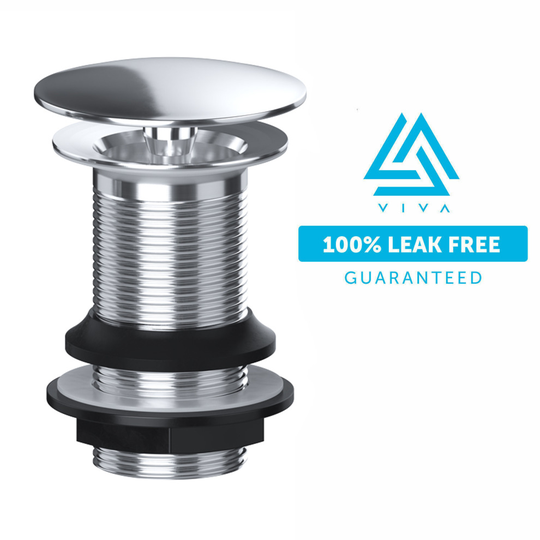 (Free Flow Unslotted) Unslotted Basin Sink Waste Plug Pop Up Clicker Swivel