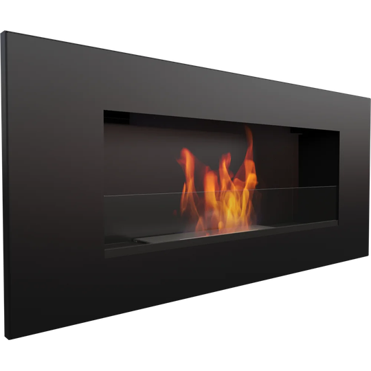 Wall-Mounted Ethanol Fireplace Delta2 with Glazing