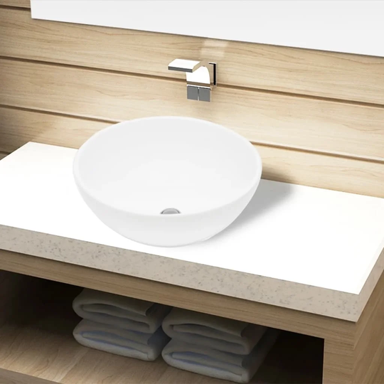 Ernö Ceramic Circular Countertop Basin Bathroom Sink