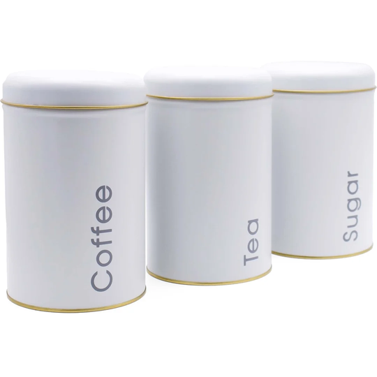 3 Piece Coffee, Tea, & Sugar Jar Sets