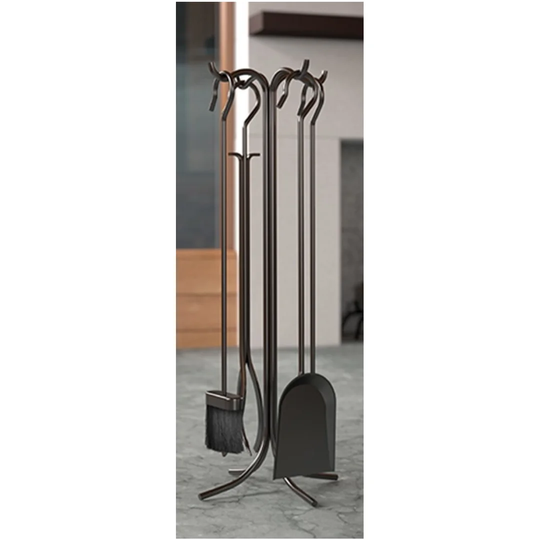 5 Piece Wrought Iron Fireplace Tool Set
