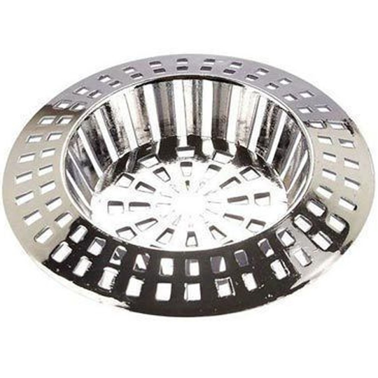 CHROME PLUG STRAINER Bath/Bathroom Sink Shower Drain Filter Cover Hair Catcher