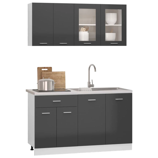 Ardoch 4 Piece Kitchen Cabinet Set
