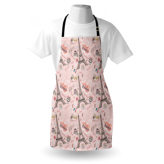 The Capital City of the France Croissant Muffin Macaroon Paris Apron