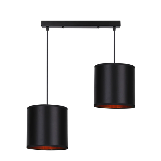 CANDIDA Pendant Black 2X40W E27 Black Lampshade