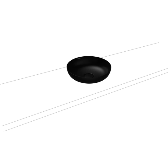 Miena Matt Black Steel Enamel Circular Bathroom Sink