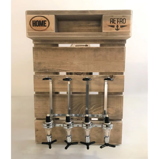 August Solid Wood Floor Wine Bottle Rack in Wood