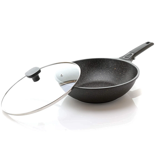 Belfry Kitchen Caire 32Cm Non-Stick Aluminium Wok with Lid