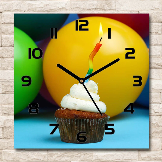 Birthday Cupcake Silent Wall Clock