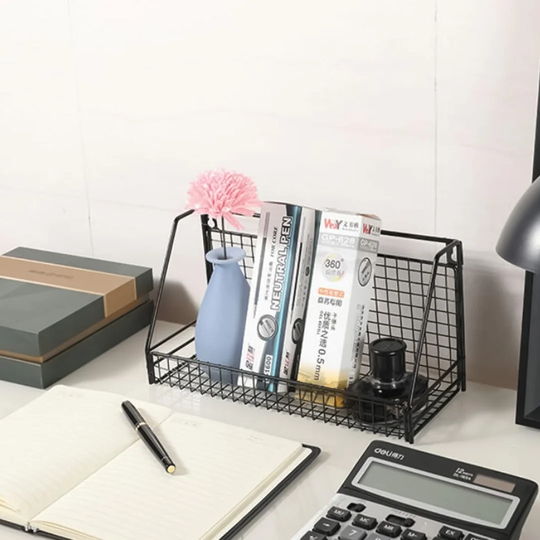 Black Metal Desk Organizer