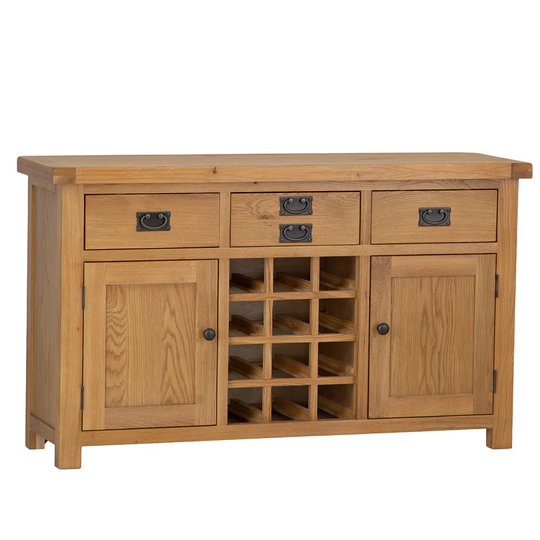 Solid Wood Large Sideboard With Wine Rack