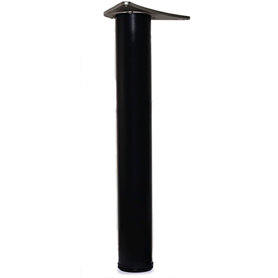6 x 710mm Adjustable Black Breakfast Bar Worktop Support Table Leg 60mm Diameter