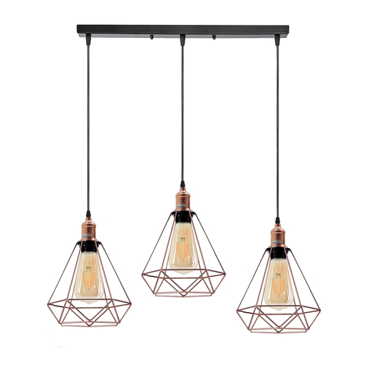 3 - Light Kitchen Island Geometric Pendant