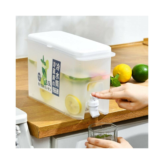 3.5L Beverage Dispenser Water Drink With Lid and Faucet Refrigerator