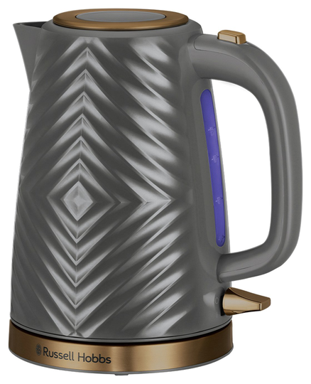 Russell Hobbs Groove Grey Plastic Kettle 26382