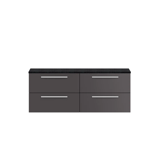 144.1Cm Wall Mounted Double Bathroom Vanity Base Only