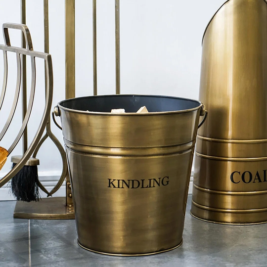 Bridgegate Kindling Bucket Iron Fireplace Tool