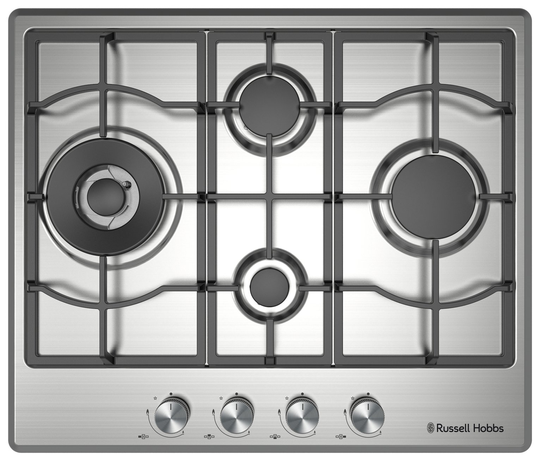 Russell Hobbs RH60GH403SS Gas Hob - Stainless Steel
