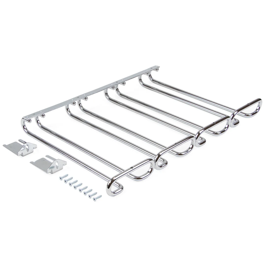 Plemons Wall Mounted Wine Glass Rack in Chrome