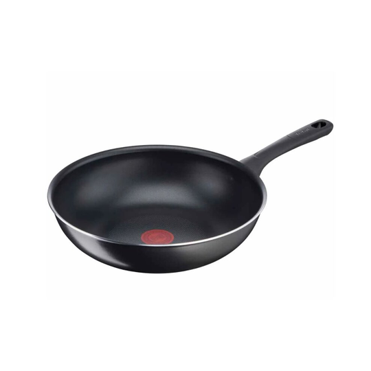 Tefal Day by Day 28cm Wok Black Aluminium Thermo Spot B5581923