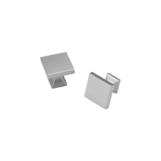 12 Pack Brushed Nickel Drawer Knobs Kitchen Cabinet Knobs - LONTAN Cupboard Door Knobs Silver Drawer Knobs Square Cabinet Knobs for Cupboard Wx