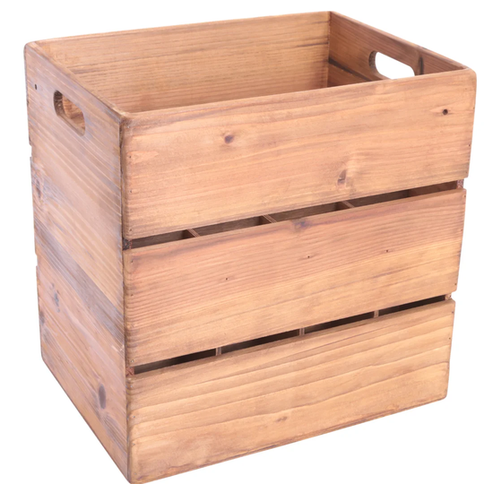 12 Bottle Solid Wood Organiser Box