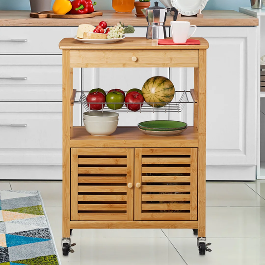 Tammi 59.5 Cm Kitchen Trolley with Locking Wheels