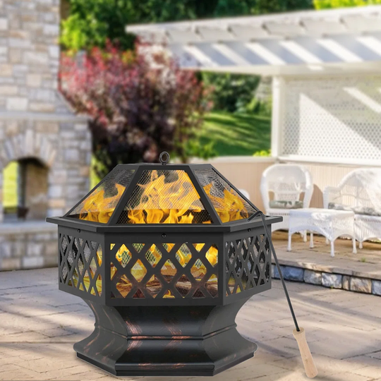 Florabel Steel Wood Burning Fire Pit