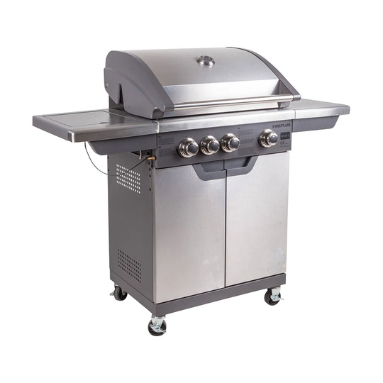 Dakota Fields 3 - Burner Portable Natural Gas Infrared Grill with Side Burner