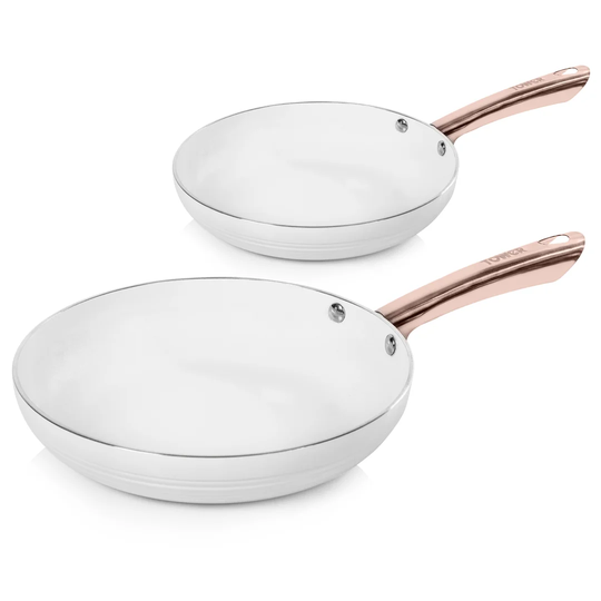 Tower T800000RB Linear Non Stick Induction Frying Pans Set, Cerasure Coating, 2 Piece, 24/28 cm