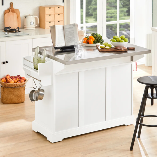 Dyri 30 Cm Kitchen Island with Stainless Steel Top