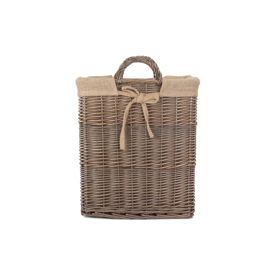 Kapisa Wicker Log Carrier with Lining