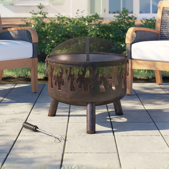 Pedro Steel Wood Burning Fire Pit