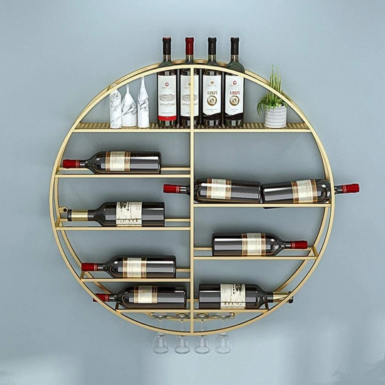 Kapp 12 Bottle Wall Mounted Wine Bottle & Glass Rack