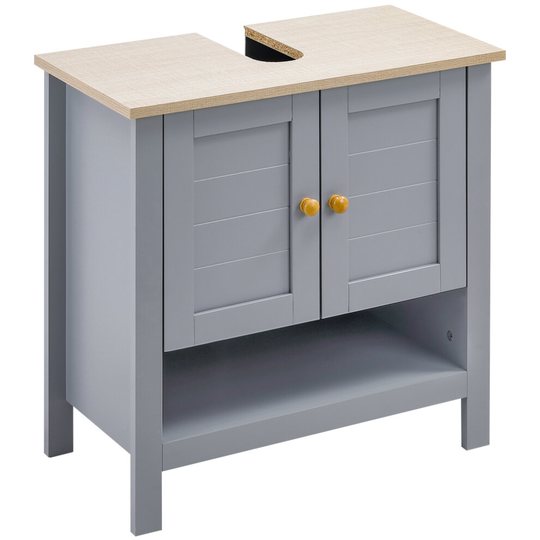 kleankin Under Sink Cabinet Bathroom Vanity Unit with Storage Shelf