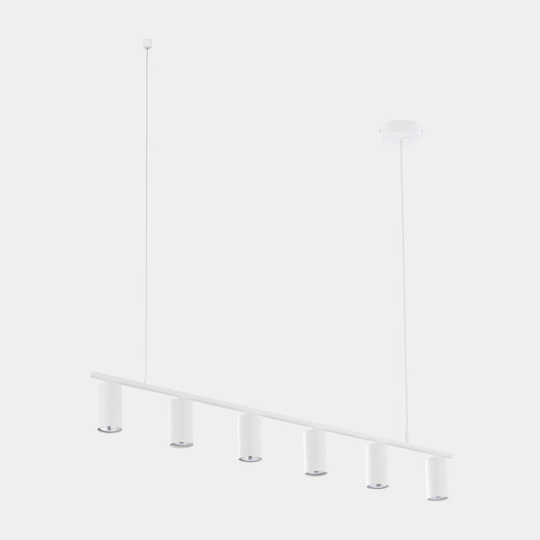 Elvine 6 - Light Kitchen Island Cylinder Pendant