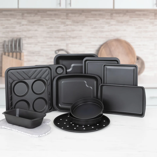 Belfry Kitchen Ricka 12 Piece Non-Stick Steel Bakeware Set