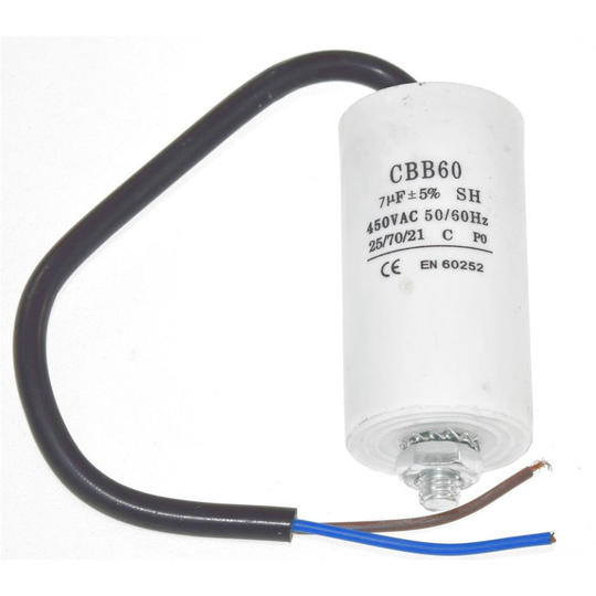 Universal 7UF Capacitor with 19cm Cable Connectors